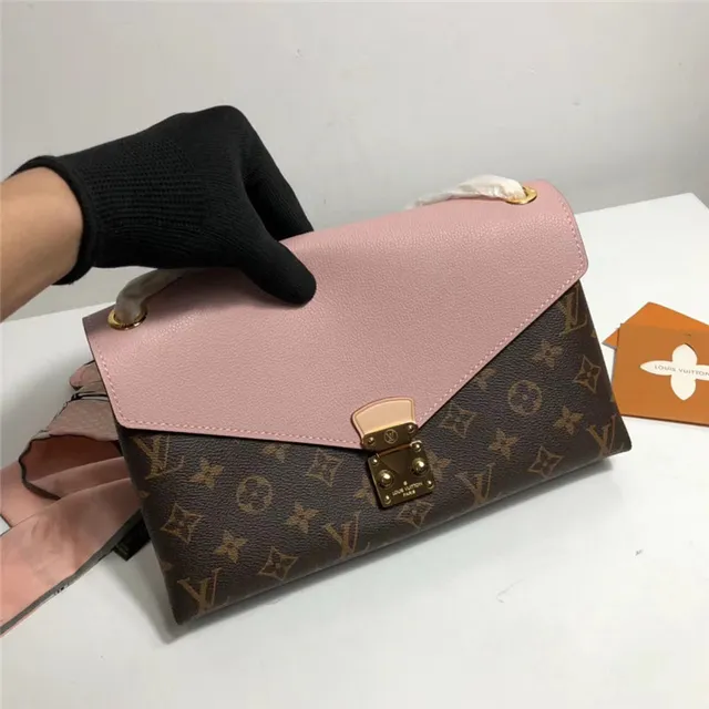 Louis Vuitton Burgundy Brown Envelope Flap Monogram Canvas Handbag 6