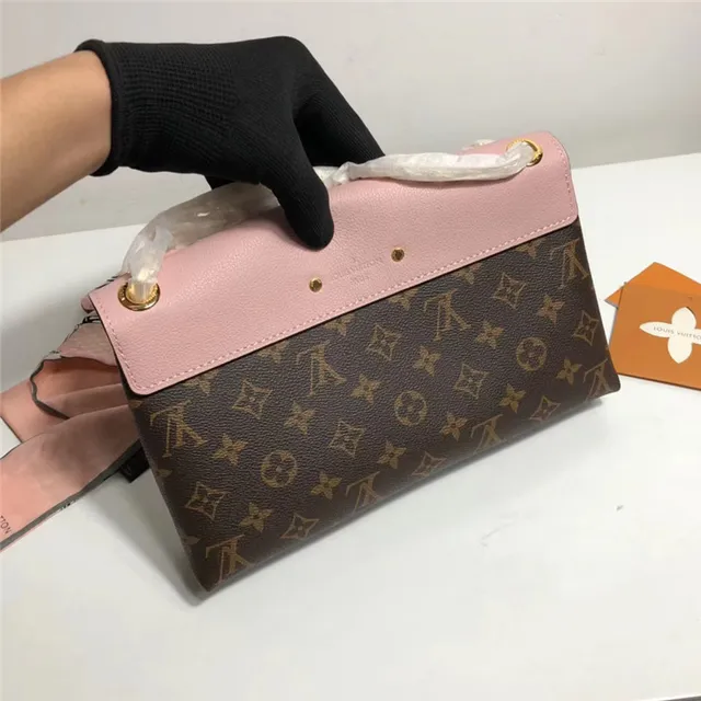 Louis Vuitton Burgundy Brown Envelope Flap Monogram Canvas Handbag 7