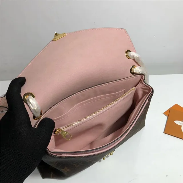 Louis Vuitton Burgundy Brown Envelope Flap Monogram Canvas Handbag 9