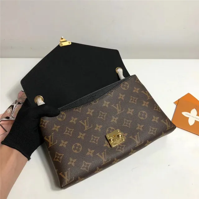 Louis Vuitton Burgundy Brown Envelope Flap Monogram Canvas Handbag 13