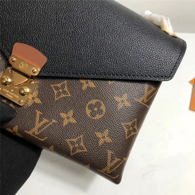 Louis Vuitton Burgundy Brown Envelope Flap Monogram Canvas Handbag 15