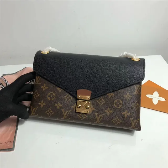 Louis Vuitton Burgundy Brown Envelope Flap Monogram Canvas Handbag 17