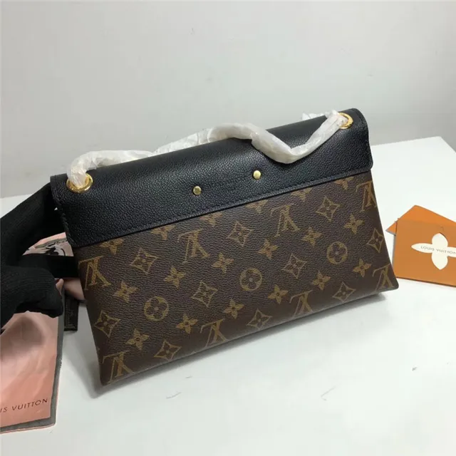 Louis Vuitton Burgundy Brown Envelope Flap Monogram Canvas Handbag 19