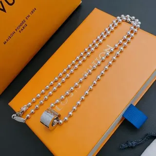 Louis Vuitton চক্র পেন্ডেন্ট ডাবল বল চেইন हार