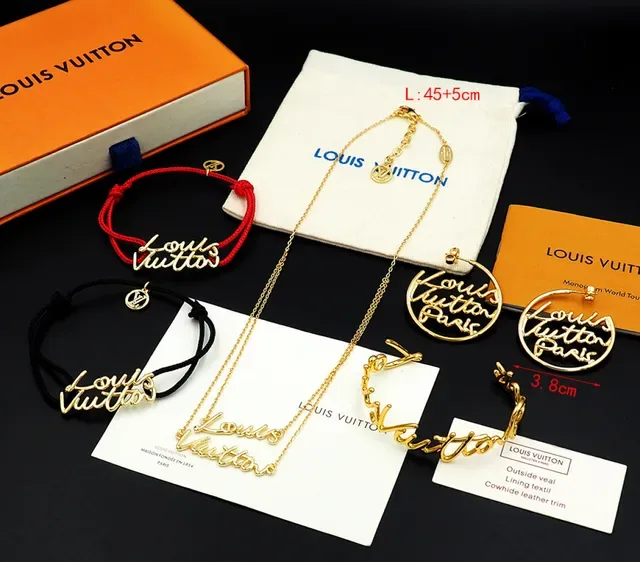 Louis Vuitton Cursive Script Pendant Necklace 7