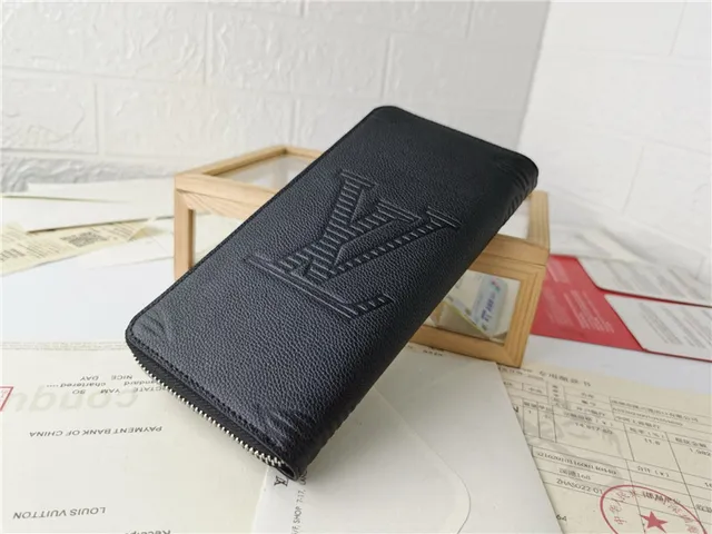 Louis Vuitton Embossed Monogram Black Long Wallet 6