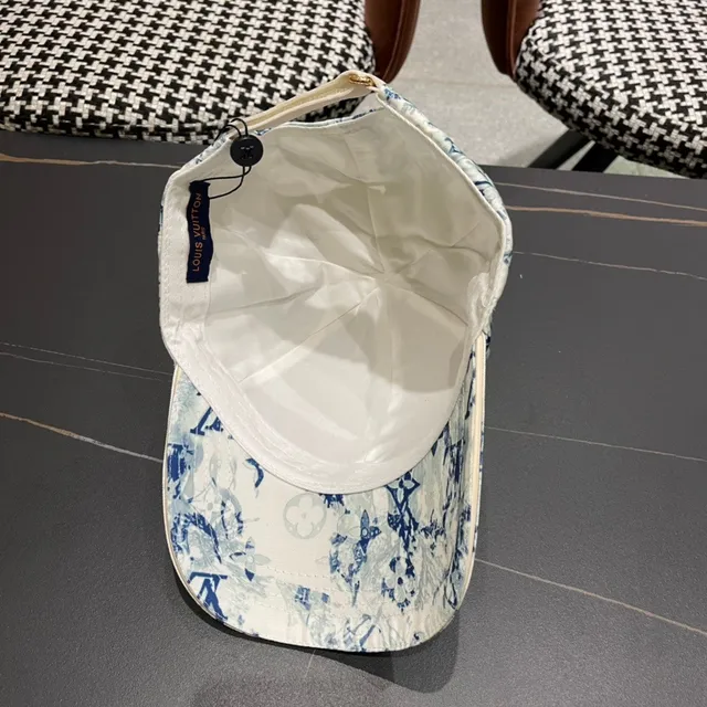 Louis Vuitton Gorra de béisbol con estampado floral monograma 10