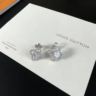 Brincos Louis Vuitton Floral Pavé Cristal