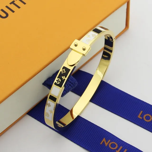 Louis Vuitton سوار ذهبي أسود هنجد بانج إنليه مينا 2