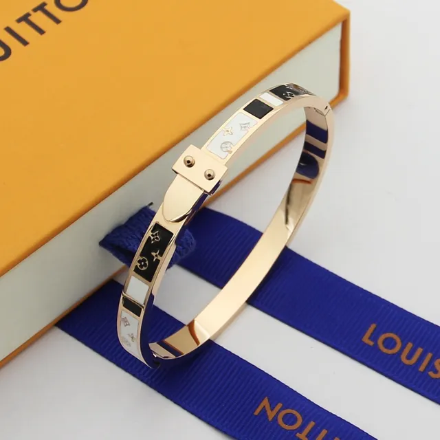 Louis Vuitton سوار ذهبي أسود هنجد بانج إنليه مينا 4