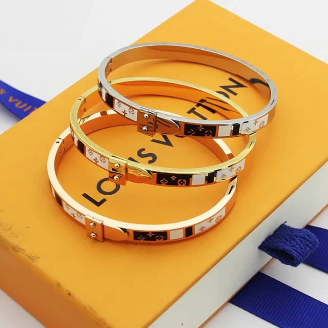 Louis Vuitton سوار ذهبي أسود هنجد بانج إنليه مينا 5