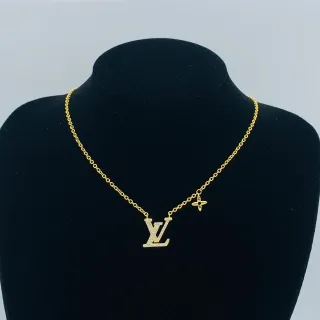 Louis Vuitton Corrente de Ouro Pavé-Set LV Monograma Colar