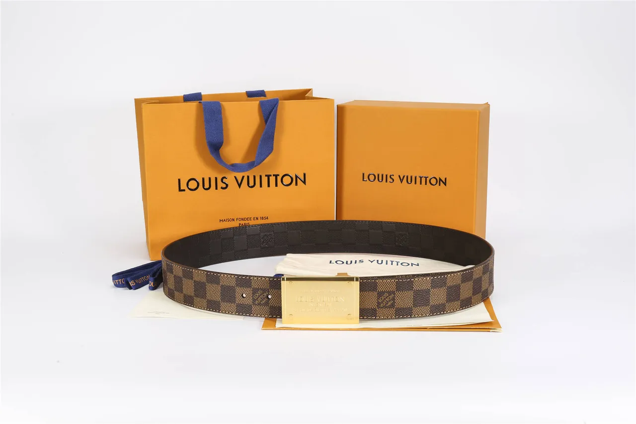 Louis Vuitton Inventeur Damier Ebène Cinturón de cuero 2