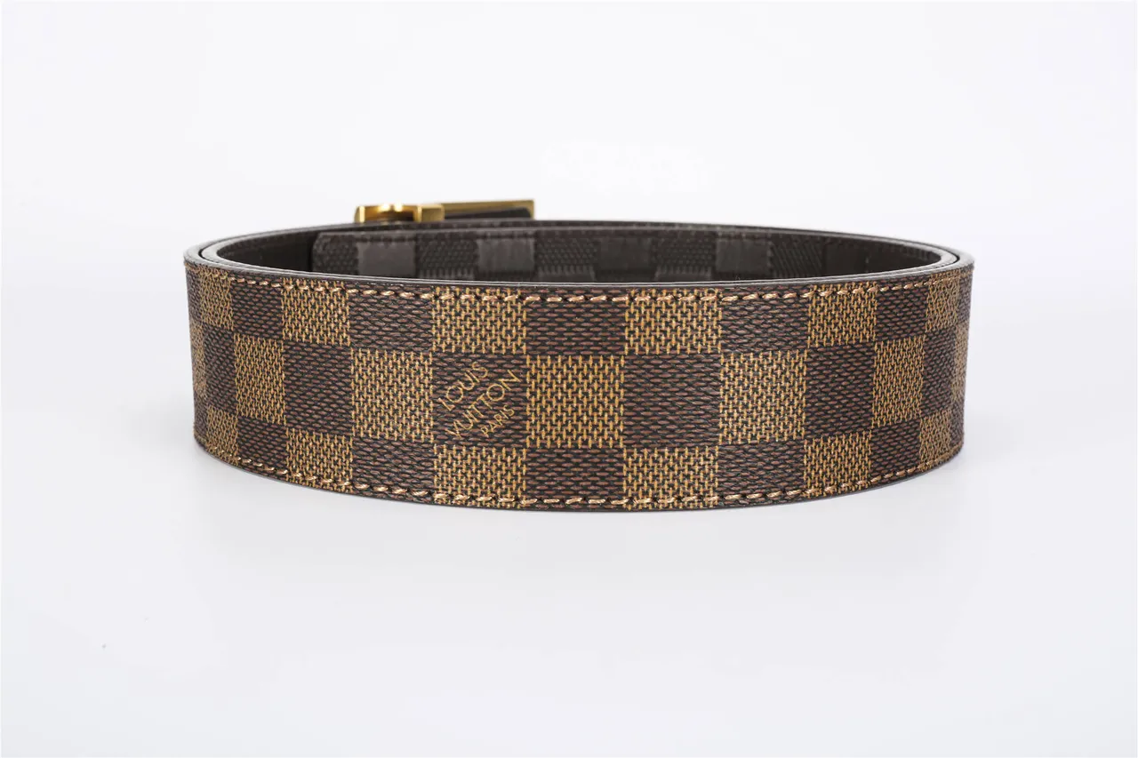 Louis Vuitton Inventeur Damier Ebène Cinturón de cuero 4