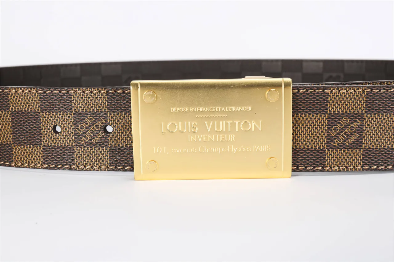 Louis Vuitton Inventeur Damier Ebène Cinturón de cuero 8