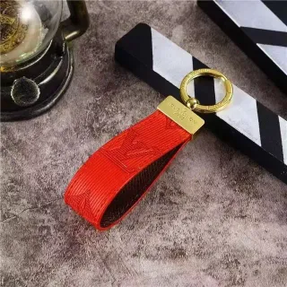 Louis Vuitton Key Holder Red Gold Embossed Monogram Textured Epi Leather Handbag
