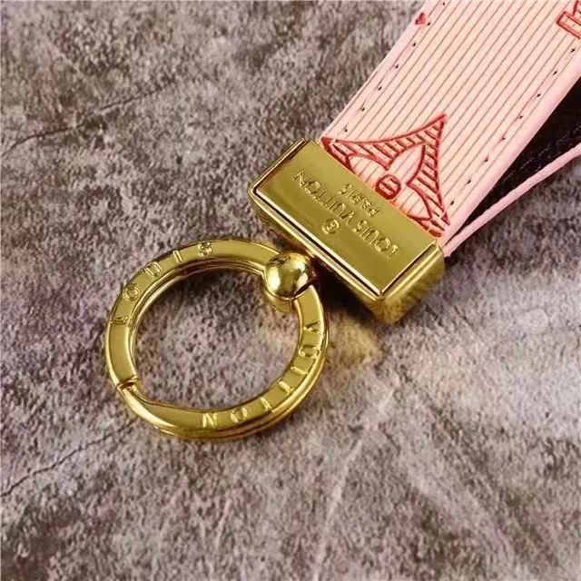 Louis Vuitton Key Holder Red Gold Embossed Monogram Textured Epi Leather Handbag 2
