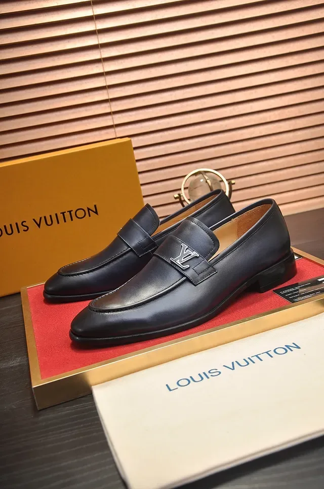 Louis Vuitton Loafer Black Leather Penny Loafer 4