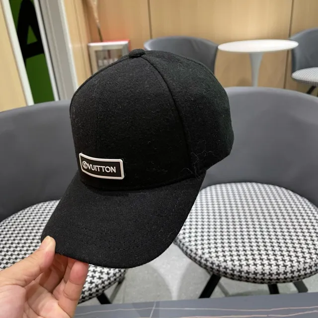 Louis Vuitton boné de beisebol de lã com patch de logo 2