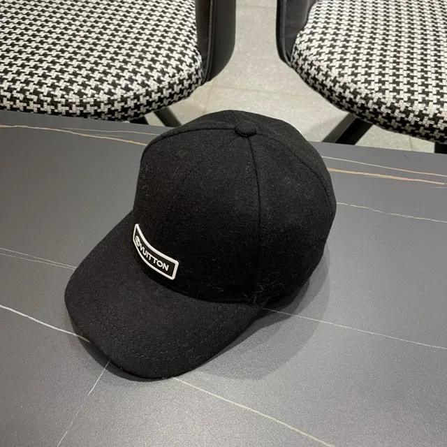 Louis Vuitton boné de beisebol de lã com patch de logo 8