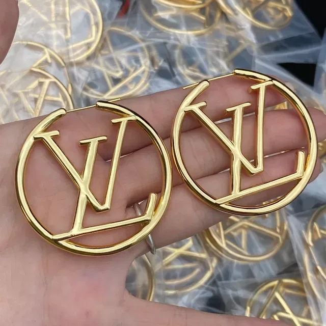 Louis Vuitton LV Circle Hoop Silver-Tone Earrings 3