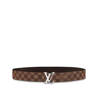 Louis Vuitton LV Initiales Damier Ebène Cinto de couro