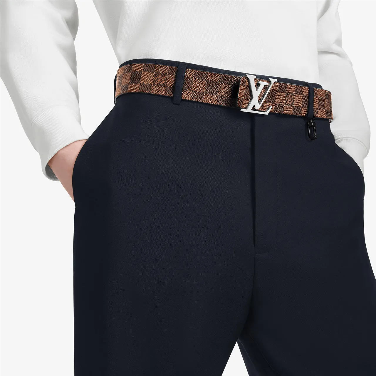 Louis Vuitton LV Initiales Damier Ebène Ceinture en cuir 2