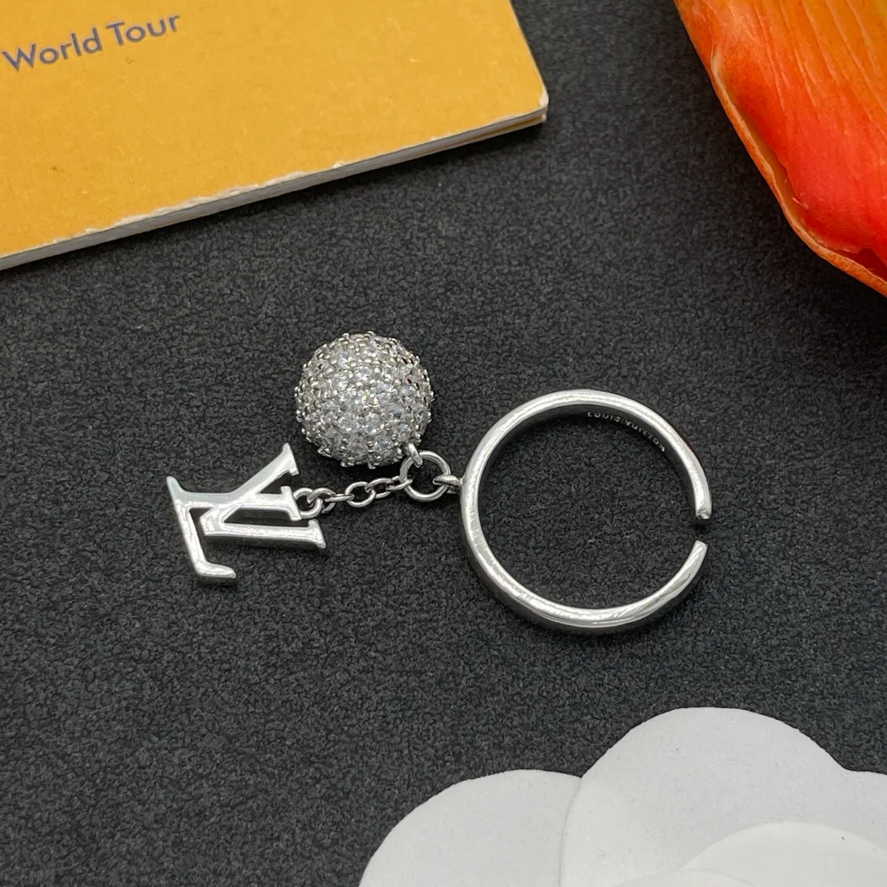 Louis Vuitton LV Monogram and Pavé Crystal Sphere Ring 7