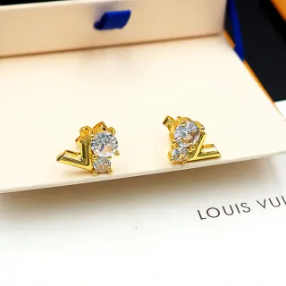 Louis Vuitton LV Monogram أقراط كريستال ستد