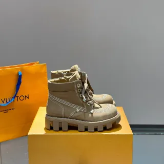 Louis Vuitton LV Trail Taupe Suede-Like Work Boots
