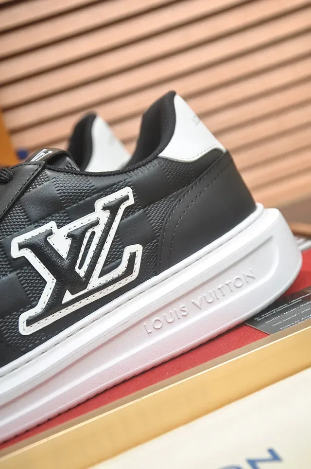 Louis Vuitton LV Trainer Black White Low-Top Monogrammed Lifestyle Sneakers 2