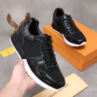 Louis Vuitton LV Trainer 黑色白色 印花皮革 网面板 生活方式运动鞋