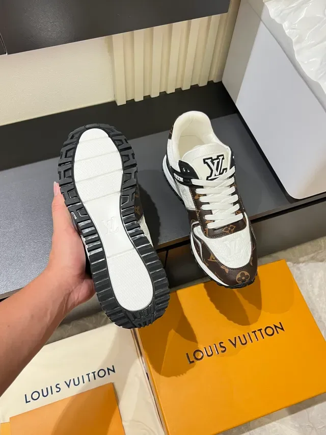 Louis Vuitton LV Trainer Brown White Monogram Canvas Leather Panels Lifestyle Sneakers 3