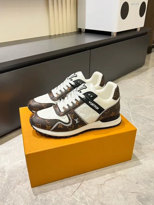 Louis Vuitton LV Trainer Brown White Monogram Canvas Leather Panels Lifestyle Sneakers 4