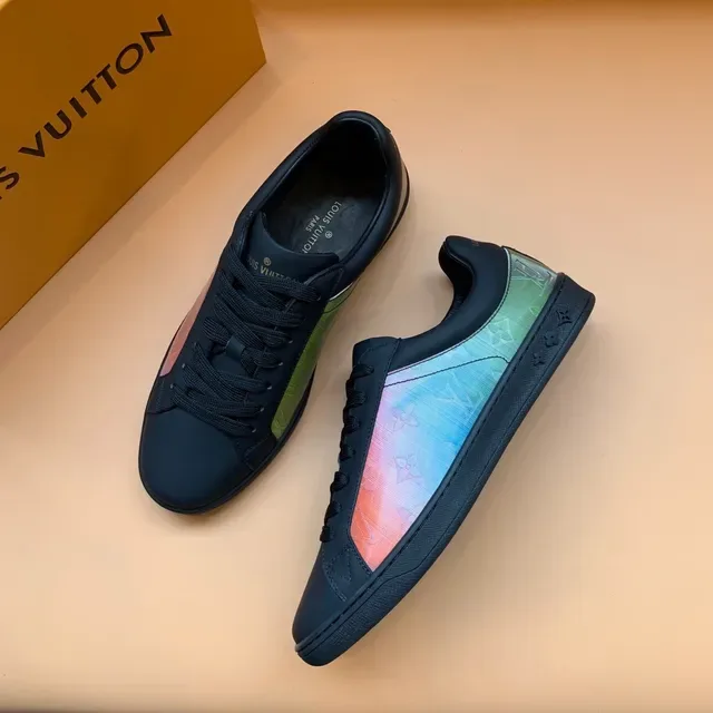 Louis Vuitton LV Trainer Navy Multicolor Low-Top Leather Upper Lifestyle Sneakers 1