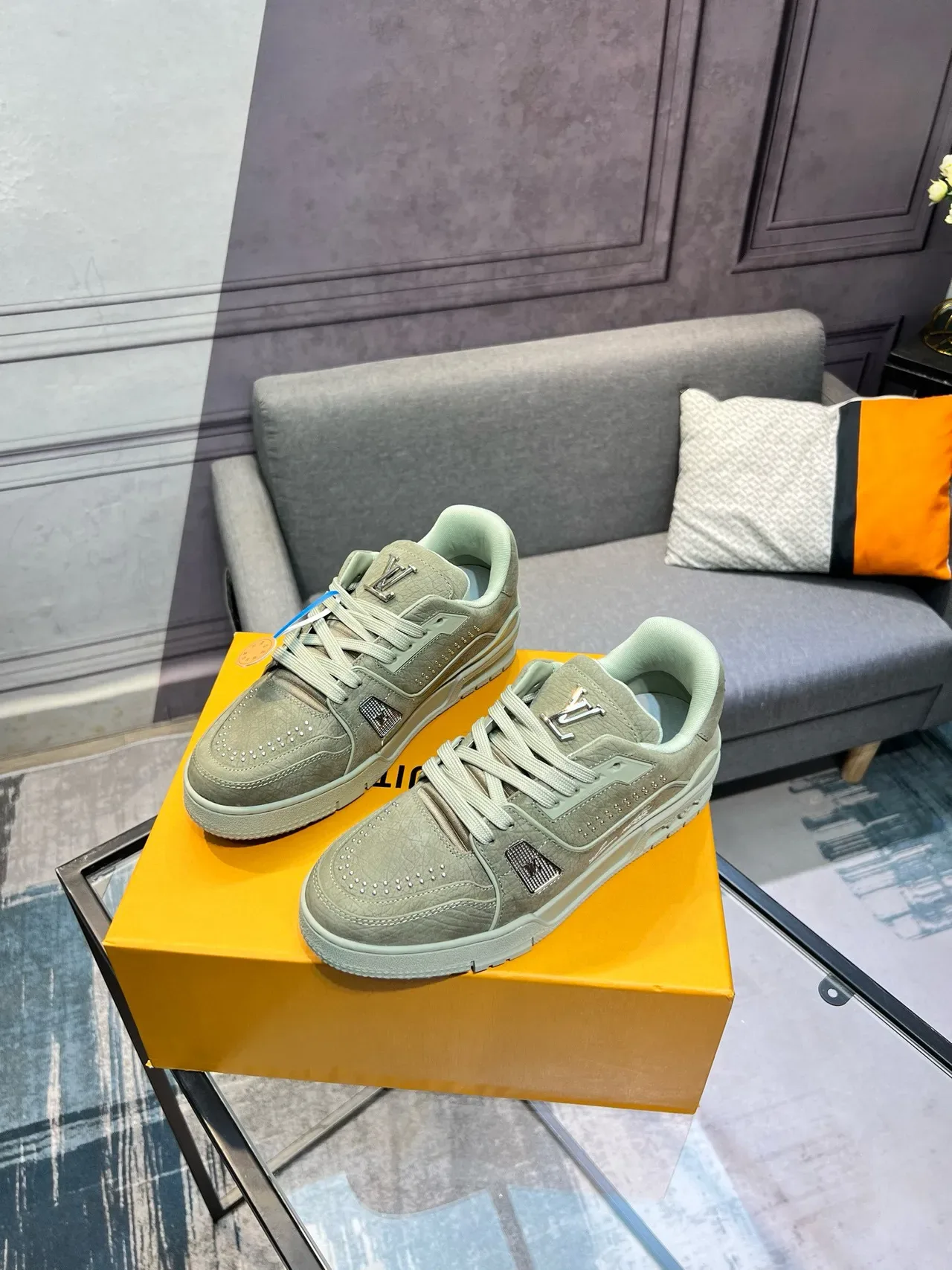 Louis Vuitton LV Trainer Zapatillas Estilo de Vida Verde Sage 3