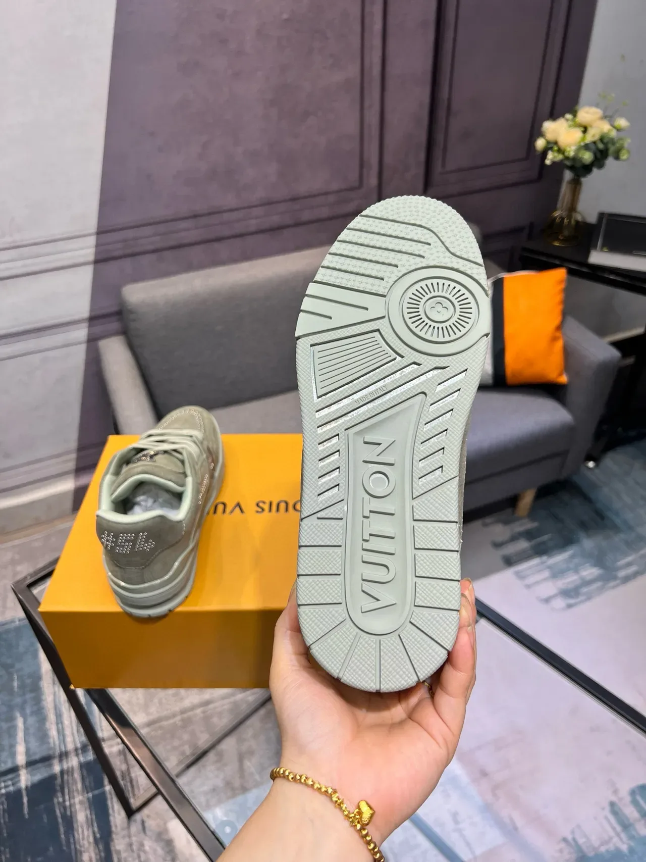 Louis Vuitton LV Trainer Zapatillas Estilo de Vida Verde Sage 7