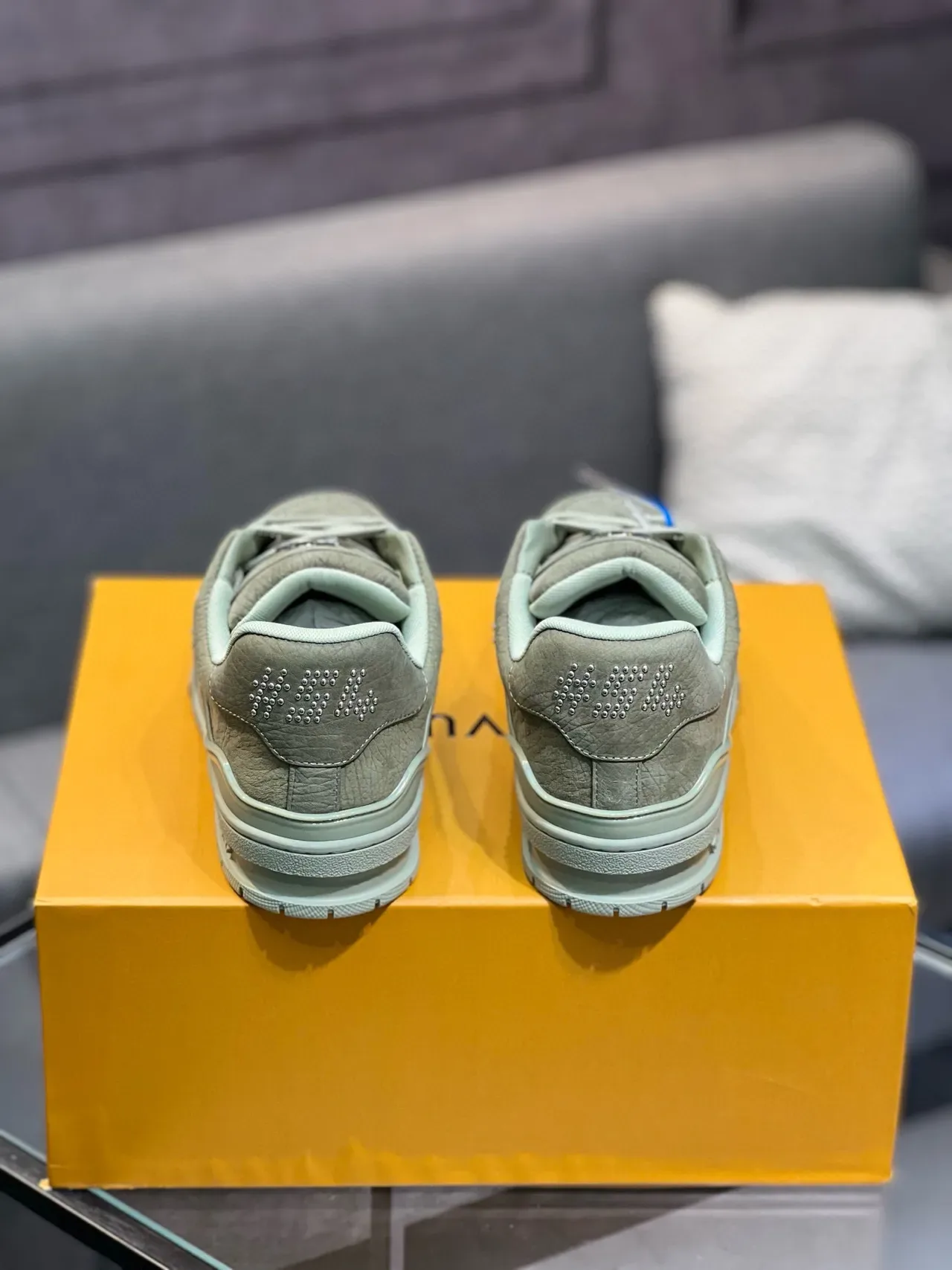 Louis Vuitton LV Trainer Zapatillas Estilo de Vida Verde Sage 8
