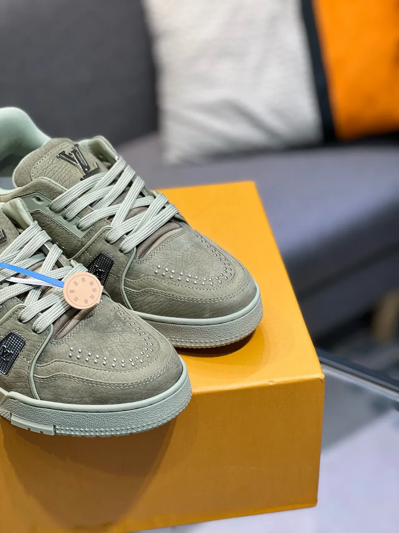 Louis Vuitton LV Trainer Zapatillas Estilo de Vida Verde Sage 9