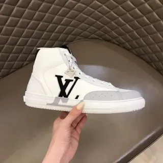 Louis Vuitton LV Trainer Blancas Negras Zapatillas Lifestyle Cuero Altas
