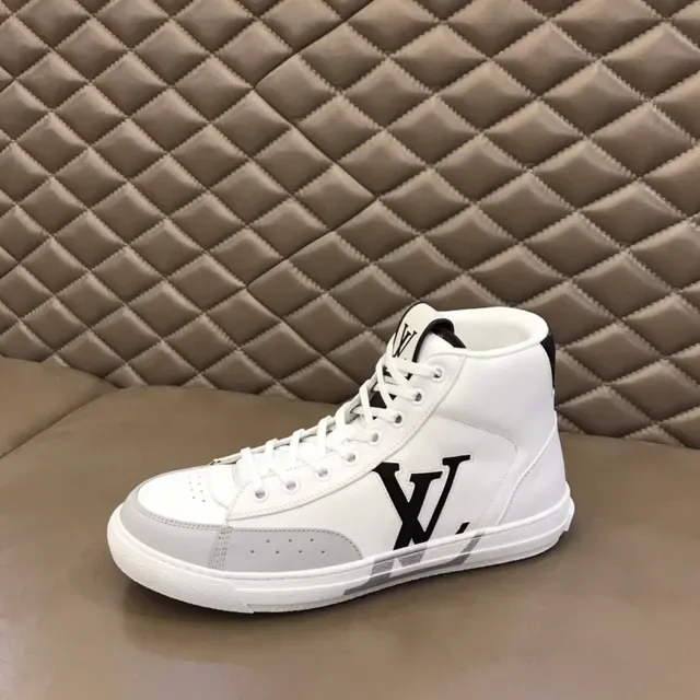 Louis Vuitton LV Trainer White Black High-Top Leather Lifestyle Sneakers 5