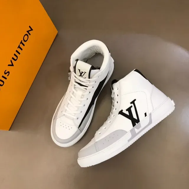 Louis Vuitton LV Trainer White Black High-Top Leather Lifestyle Sneakers 8