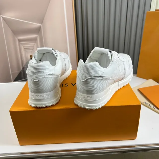 Louis Vuitton LV Trainer White Embossed Monogram Leather Ribbed Side Panels Lifestyle Sneakers 6