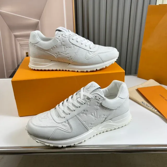 Louis Vuitton LV Trainer White Embossed Monogram Leather Ribbed Side Panels Lifestyle Sneakers 7