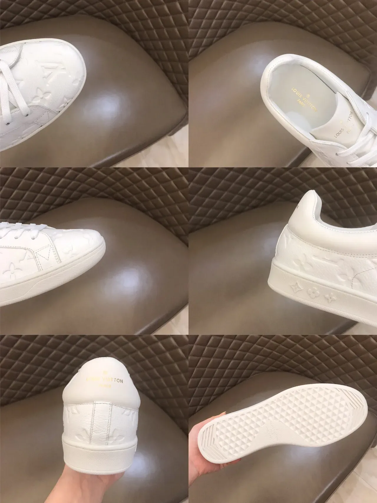 Louis Vuitton LV Trainer White Monogram-Embossed Low-Top Lifestyle Sneakers 2