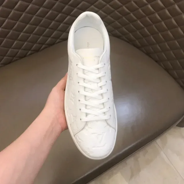 Louis Vuitton LV Trainer White Monogram-Embossed Low-Top Lifestyle Sneakers 3