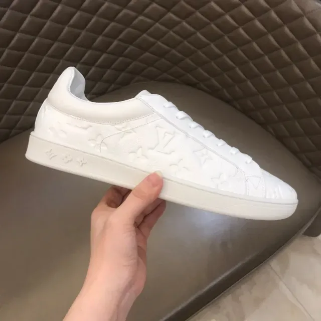 Louis Vuitton LV Trainer White Monogram-Embossed Low-Top Lifestyle Sneakers 5