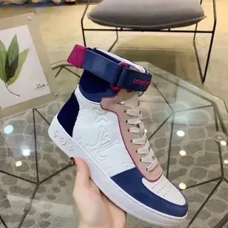 Louis Vuitton LV Trainer 白海军 高帮 彩色拼接 生活方式运动鞋