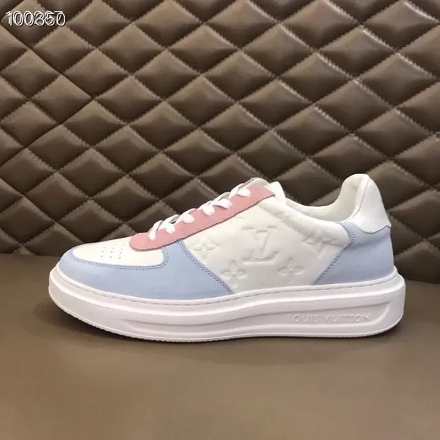 Louis Vuitton LV Trainer White Pink Color-Blocked Embossed Monogram Lifestyle Sneakers 7