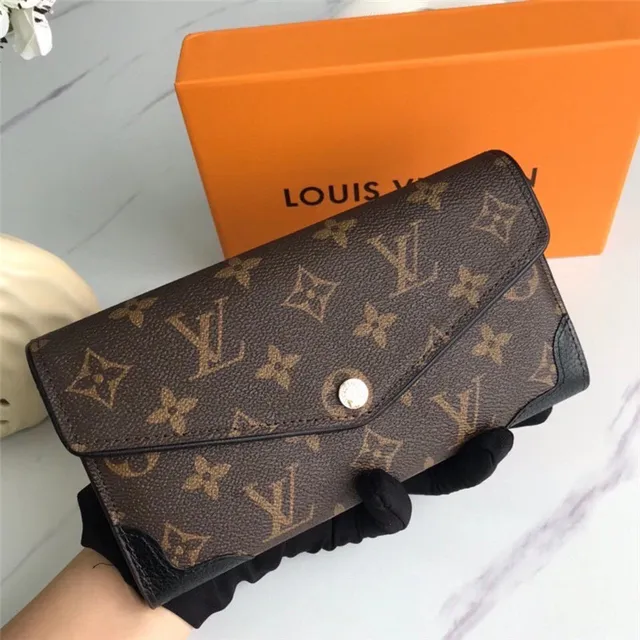 Louis Vuitton Monogram Canvas and Red Leather Long Wallet 2